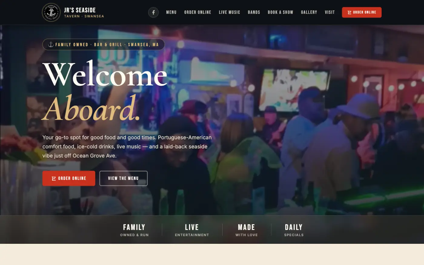 JR's homepage hero