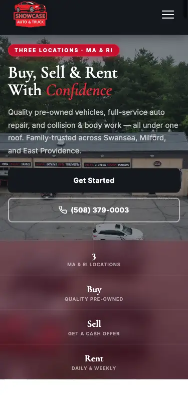 Mobile hero view