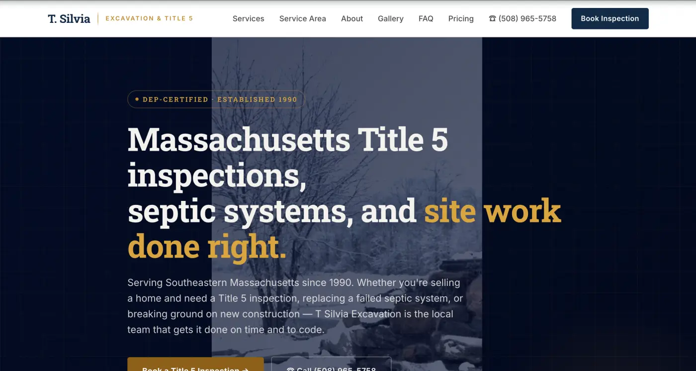 T Silvia website homepage